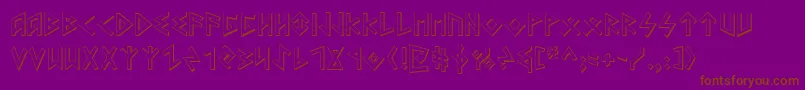 Heorots Font – Brown Fonts on Purple Background