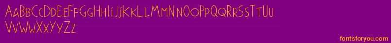 Phylacteredemo Font – Orange Fonts on Purple Background