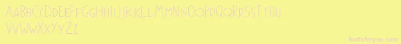 Phylacteredemo Font – Pink Fonts on Yellow Background