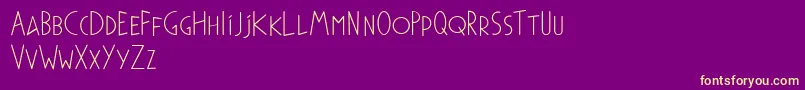 Phylacteredemo Font – Yellow Fonts on Purple Background