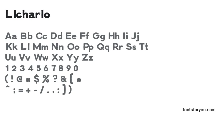 Llcharlo-fontti – aakkoset, numerot, erikoismerkit