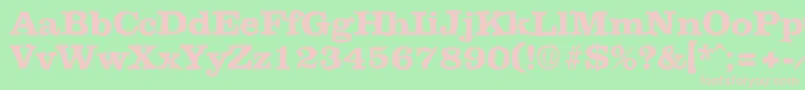 ClarerandomXbold Font – Pink Fonts on Green Background