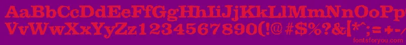 ClarerandomXbold Font – Red Fonts on Purple Background