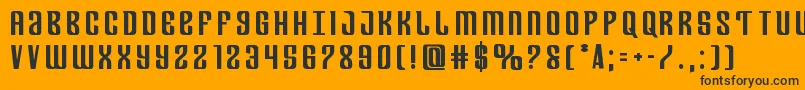 Departmenthboldtitle-Schriftart – Schwarze Schriften auf orangefarbenem Hintergrund