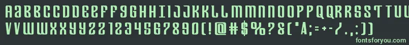 フォントDepartmenthboldtitle – 黒い背景に緑の文字