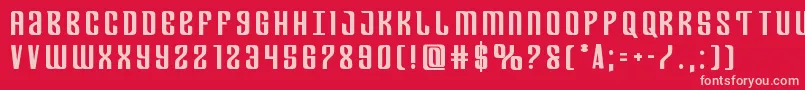 Шрифт Departmenthboldtitle – розовые шрифты на красном фоне
