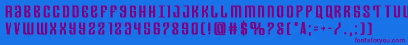 Departmenthboldtitle Font – Purple Fonts on Blue Background