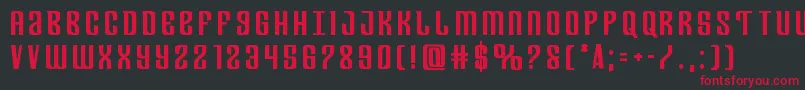 Departmenthboldtitle Font – Red Fonts on Black Background