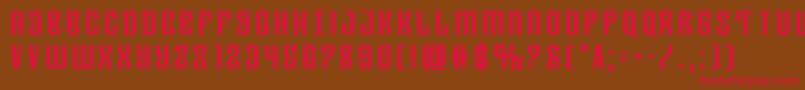 Departmenthboldtitle Font – Red Fonts on Brown Background