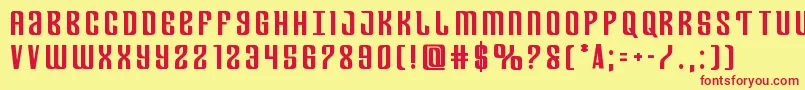 フォントDepartmenthboldtitle – 赤い文字の黄色い背景