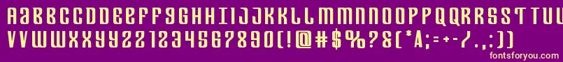 Departmenthboldtitle Font – Yellow Fonts on Purple Background