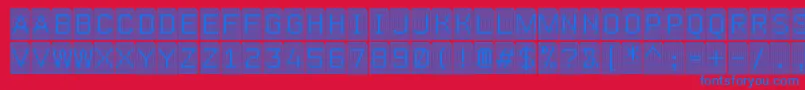 Perfocard4f Font – Blue Fonts on Red Background