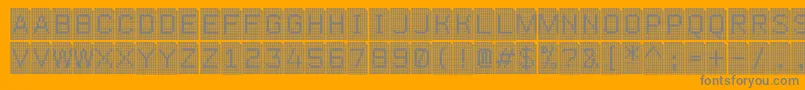 Perfocard4f Font – Gray Fonts on Orange Background