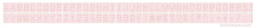 Perfocard4f Font – Pink Fonts on White Background