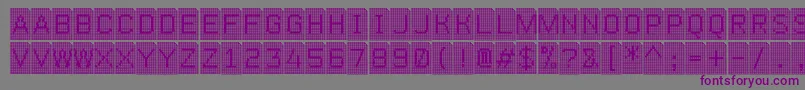 Perfocard4f Font – Purple Fonts on Gray Background