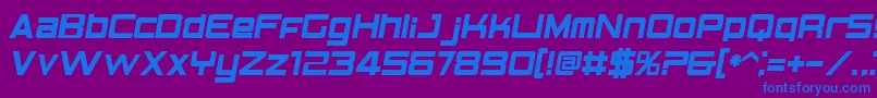 Elements Font – Blue Fonts on Purple Background