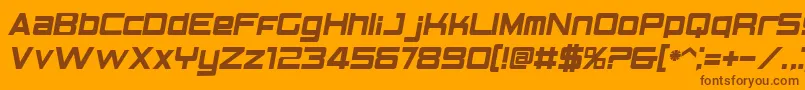 Czcionka Elements – brązowe czcionki na pomarańczowym tle