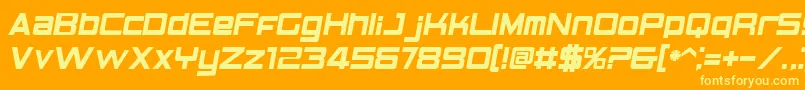 Elements Font – Yellow Fonts on Orange Background