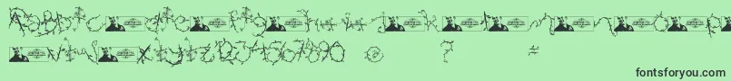 FtfIndonesianaIsland Font – Black Fonts on Green Background