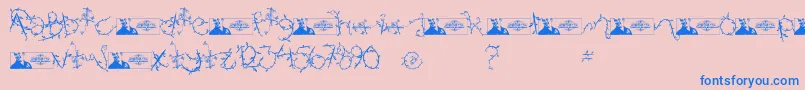 FtfIndonesianaIsland Font – Blue Fonts on Pink Background