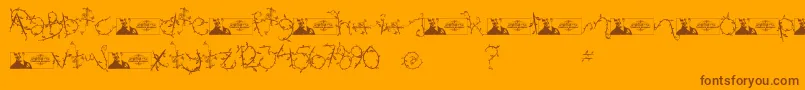 FtfIndonesianaIsland Font – Brown Fonts on Orange Background
