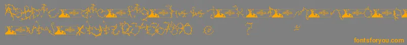 FtfIndonesianaIsland Font – Orange Fonts on Gray Background