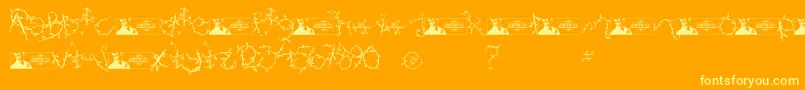 FtfIndonesianaIsland Font – Yellow Fonts on Orange Background