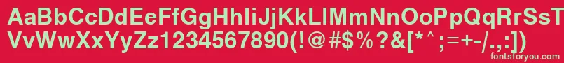 Vanta ffy Font – Green Fonts on Red Background