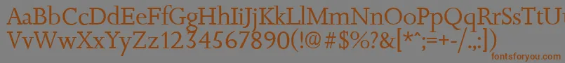 JessicaserialRegular Font – Brown Fonts on Gray Background