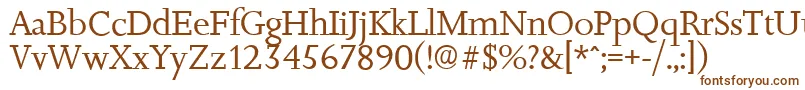 Шрифт JessicaserialRegular – коричневые шрифты на белом фоне