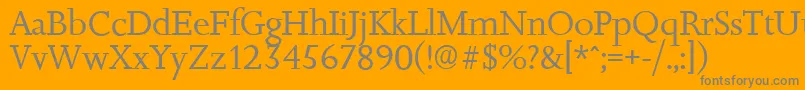 JessicaserialRegular Font – Gray Fonts on Orange Background