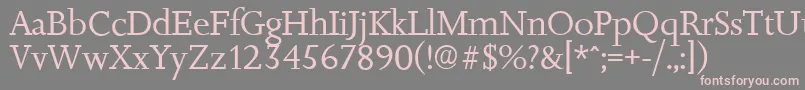 JessicaserialRegular Font – Pink Fonts on Gray Background