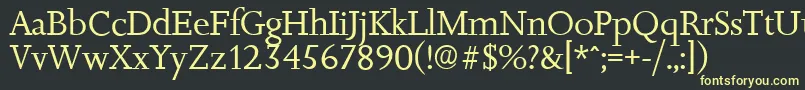 JessicaserialRegular Font – Yellow Fonts on Black Background