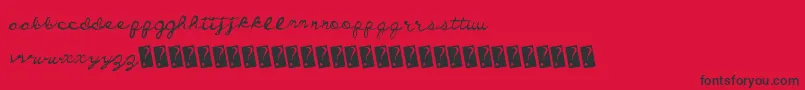 Dirtycursive Font – Black Fonts on Red Background