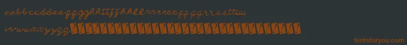 Dirtycursive Font – Brown Fonts on Black Background