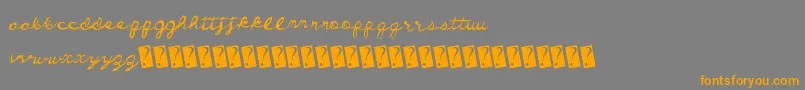 Weitere Informationen zur Dirtycursive-Schriftart Dirtycursive-Schriftart – Orangefarbene Schriften auf grauem Hintergrund
