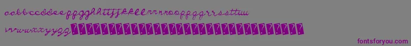 Dirtycursive Font – Purple Fonts on Gray Background