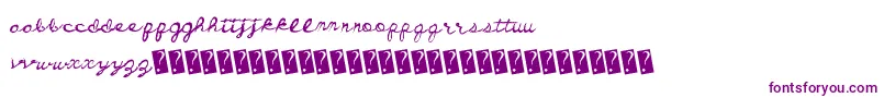 Dirtycursive Font – Purple Fonts on White Background