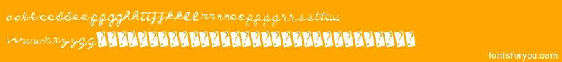 Dirtycursive Font – White Fonts on Orange Background