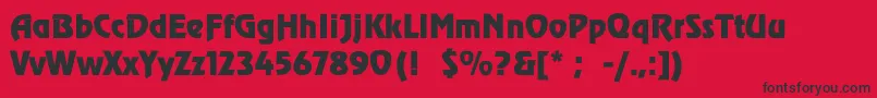 ReneeThin Font – Black Fonts on Red Background