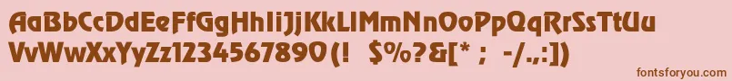 ReneeThin Font – Brown Fonts on Pink Background