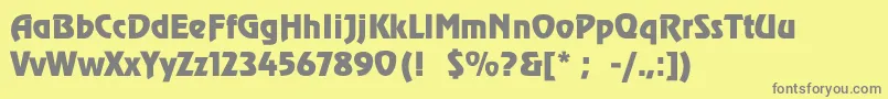 ReneeThin Font – Gray Fonts on Yellow Background