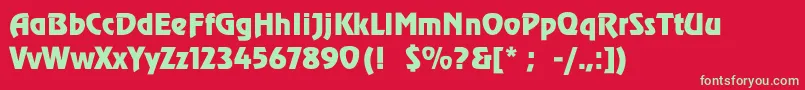 ReneeThin Font – Green Fonts on Red Background