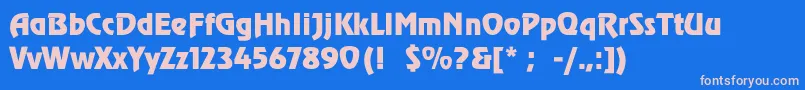 ReneeThin Font – Pink Fonts on Blue Background