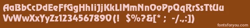 ReneeThin Font – Pink Fonts on Brown Background