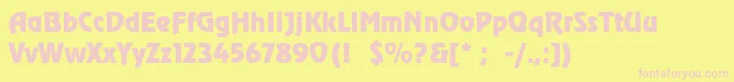 ReneeThin Font – Pink Fonts on Yellow Background