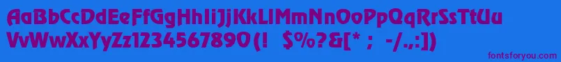 ReneeThin Font – Purple Fonts on Blue Background
