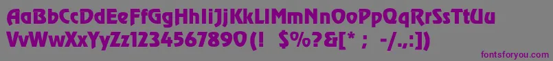 Шрифт ReneeThin – фиолетовые шрифты на сером фоне
