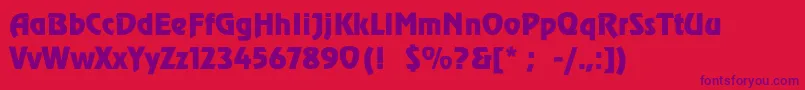 ReneeThin Font – Purple Fonts on Red Background