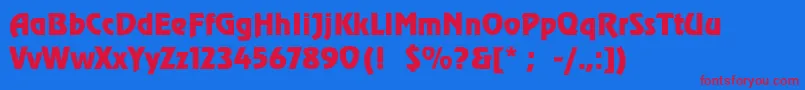 ReneeThin Font – Red Fonts on Blue Background